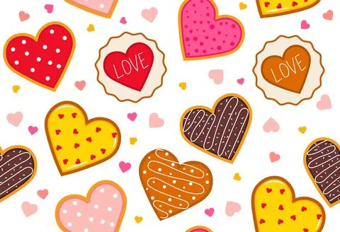 Cookies seamless pattern Stock-Illustration