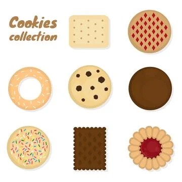Cookies set. Stock Illustration
