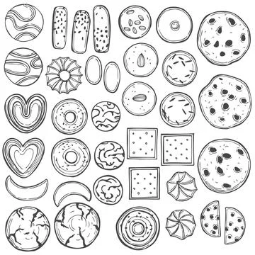 Cookies set. Vector illustration Stock Illustration
