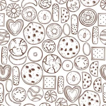 Cookies set. Vector pattern Stock Illustration