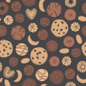 Cookies set. Vector pattern Stock Illustration