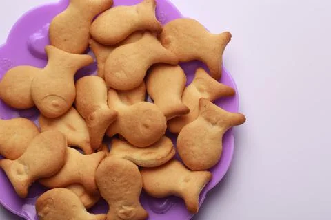 Cookies in the shape of fish Stock Photos