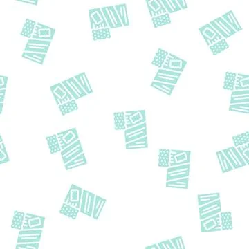 Cookies snack glyph vector seamless pattern Stock Illustration