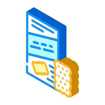 Cookies snack isometric icon vector illustration 스톡 일러스트