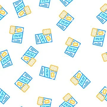 Cookies snack vector seamless pattern イラスト素材