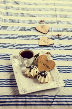 Cookies with souffle Foto stock