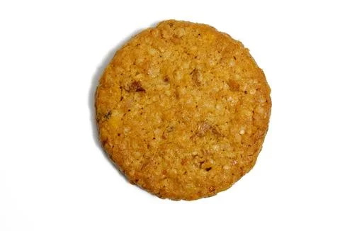 Cookies stack isolated on white background Stockfoto's