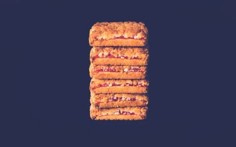Cookies in a stack Stock Photos