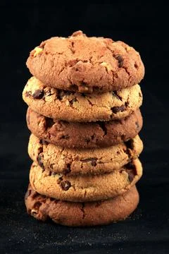 Cookies in a stack Stock Photos