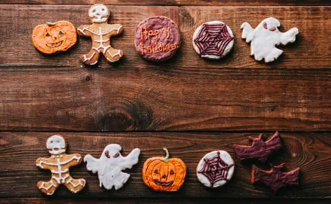 Cookies On Table Stock Photos