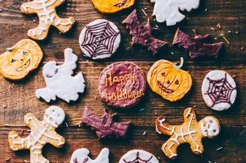 Cookies On Table Stock Photos