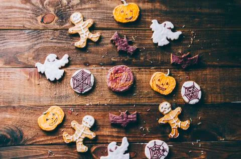 Cookies On Table Stock Photos