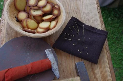 Cookies on the table tailor. Stock Photos