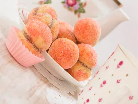 Cookies with tea Stock Photos
