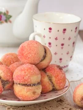 Cookies with tea Stock Photos