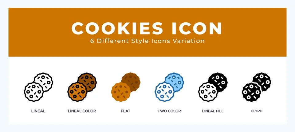 Cookies vector icon. with different styles vector illustration. Stock Illustration