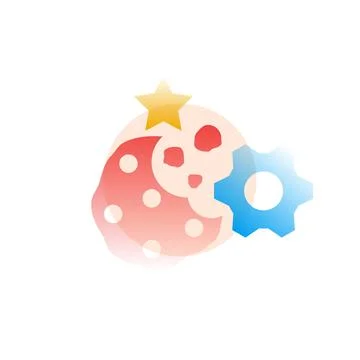 Cookies. Vector icon in gradient style. Editable illustration Stock Illustration