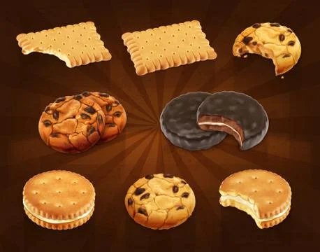 Cookies vector set Stock Illustration