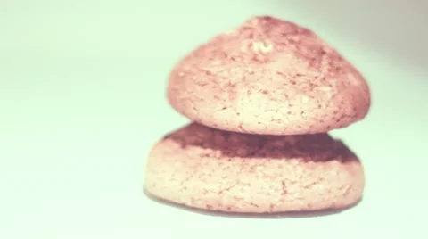 Cookies on the white background Stock Footage 59664879