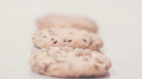 Cookies on the white background Stock Footage 59664958