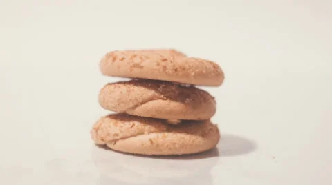 Cookies on the white background Stock Footage 59664988