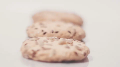 Cookies on the white background Stock Footage 59665006