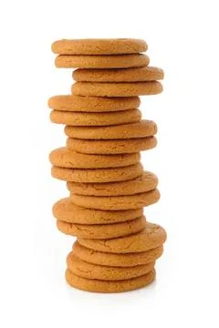 Cookies on white background Stock-Fotos