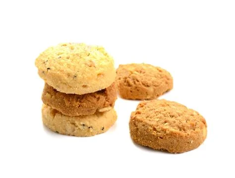 Cookies on white background Stock Photos