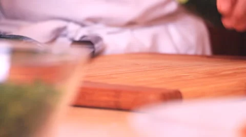 Cooking 0042-cutting cucumber Stock Footage 2361706