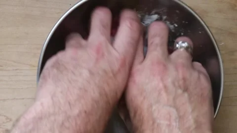 Cooking: Adding flour to stewing steak Video stock 278348167