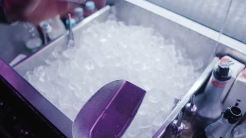 Cooking alcoholic drink with ice. Stock Footage 112371189
