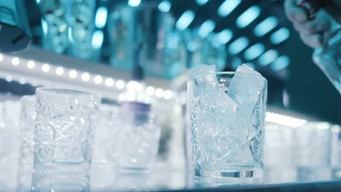 Cooking alcoholic drink with ice. Stock Footage 112541150