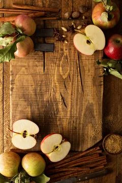 Cooking and baking with apples Stock Photos
