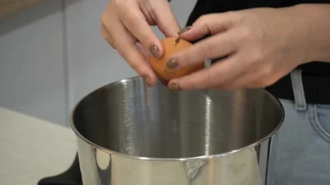 Cooking and baking. whip cream for cake Stock Footage 224533791