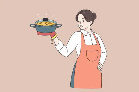 Cooking and homemade food concept Stock Illustration