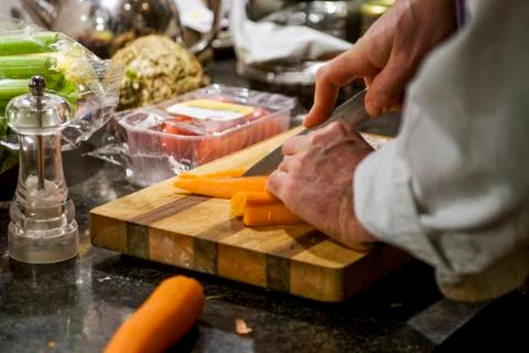 Cooking and preparing a stew Stock Photos