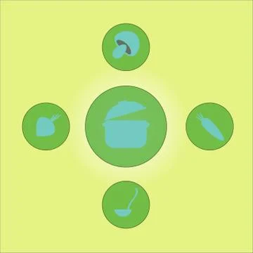 Cooking and vegetable background Stock Illustration