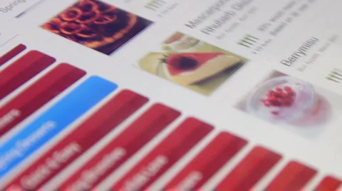 Cooking App on a Touch Screen Tablet (2) Stock Footage 2975585