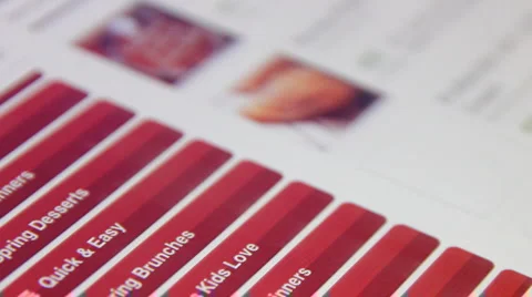 Cooking App on a Touch Screen Tablet (3) Stock-Footage 2975603