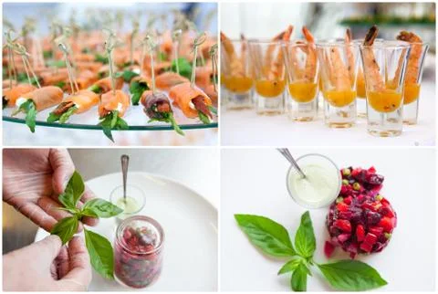Cooking appetizers in restaurants Stock Photos