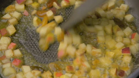Cooking Apple Sauce Stock Footage 59163069