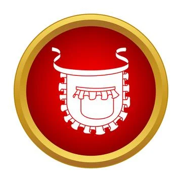 Cooking apron icon representing kitchen chef uniform Stock Illustration