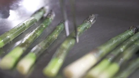 Cooking asparagus Stock Footage 82254740