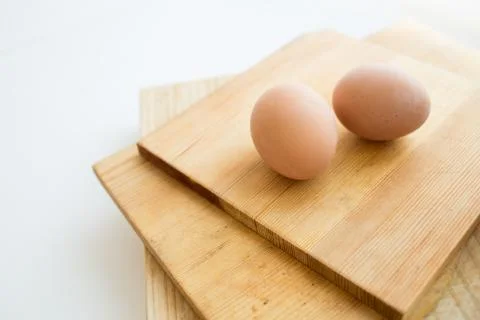 Cooking background with eggs Stock Photos