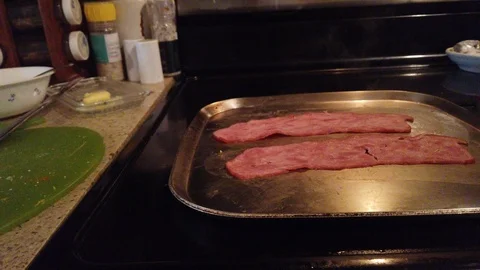 Cooking Bacon Stock Footage 111225300