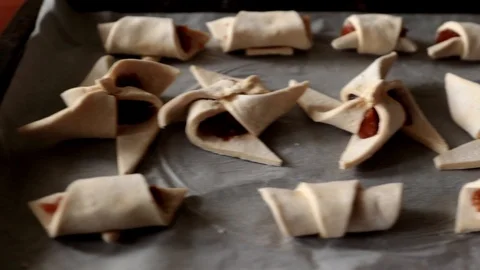 Cooking bakig before and after view Stock Footage 120884247