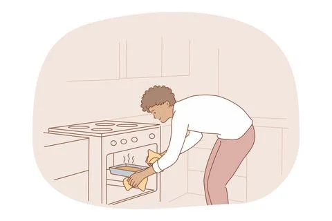Cooking, baking, recipe concept 库存插图