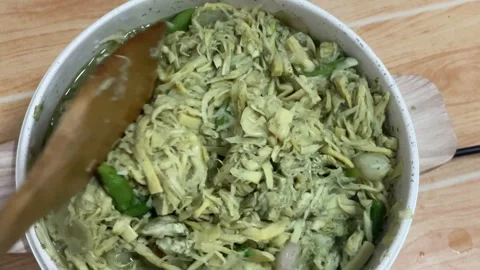 Cooking bamboo shoot. Stock Footage 280655328