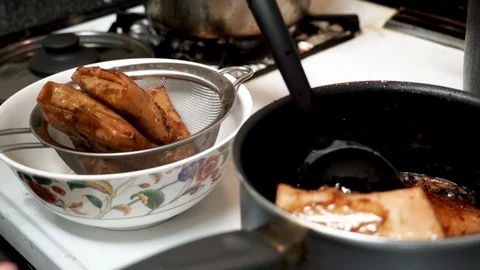 Cooking banana roll Stock Footage 109793515