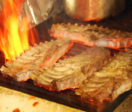 Cooking barbecue cu Vídeo Stock 67026135